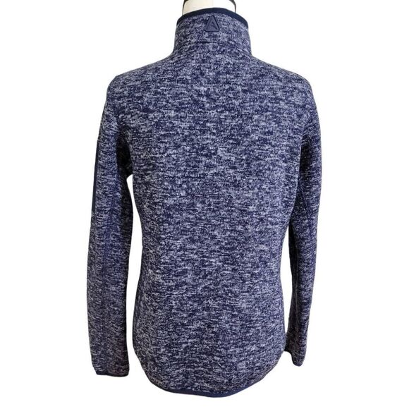 New England Patriots Antigua Women's Sz M Fortune Half-Zip Sweater - Heather Nav - Picture 4 of 6